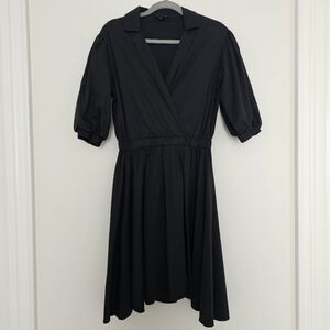 Club Monaco Black Wrap Dress SZ 4